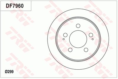 Disco freno posteriore, 299x10,4 mm, pieno, verniciato