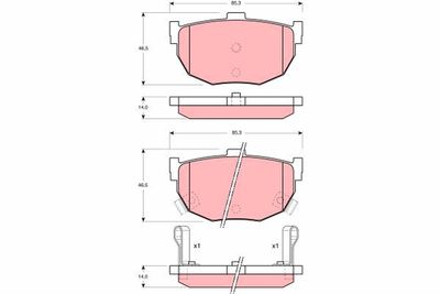 Pastiglie freno posteriore Hyundai accent 2006 ->