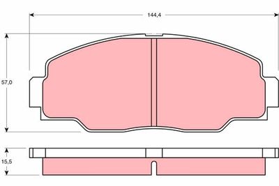 Pastiglie freno anteriore Toyota dyna 150 flatbed / chassi 1995 1998