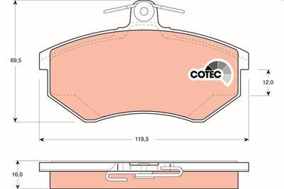 Pastiglie freno anteriore Volkswagen Golf III/Passat 1991 1996