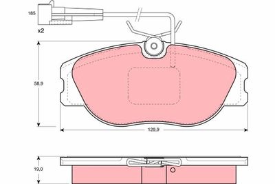 Pastiglie freno anteriore Alfa Romeo 155-GTV-FIATCROMA-KAPPA-T 1992 1994