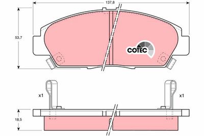 Pastiglie freno anteriore Honda accord VII 2001 2002
