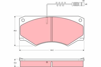 Pastiglie freno anteriore Mercedes T1 bus 1977 1982
