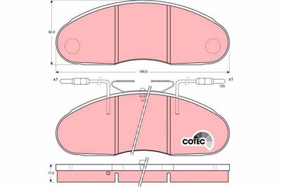 Pastiglie freno anteriore trade flatbed / chassis 1996 2001