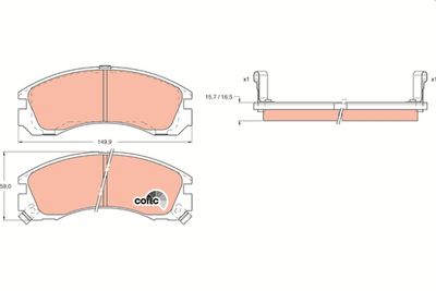 Pastiglie freno anteriore Mitsubishi galant VI 1995 1999