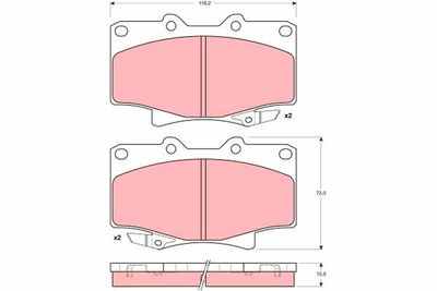 Pastiglie freno anteriore Toyota Land cruiser 80 1990 1997