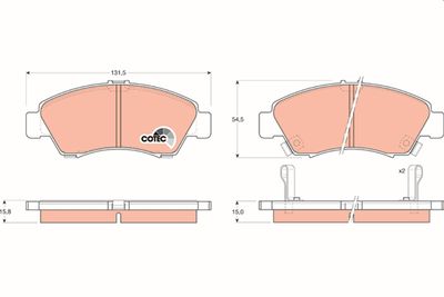Pastiglie freno anteriore Honda jazz 2002 ->