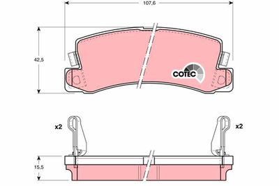 Pastiglie freno posteriore Toyota corona saloon 1992 1997