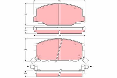Pastiglie freno anteriore Toyota tarago box 1989 1995