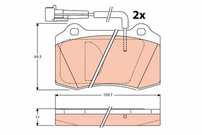 Pastiglie freno anteriore Chrysler viper 1995 1998