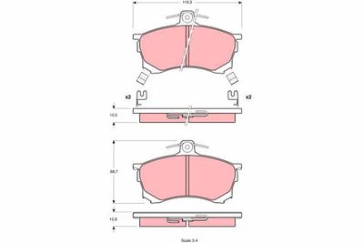 Pastiglie freno anteriore Mitsubishi carisma 1997 2006