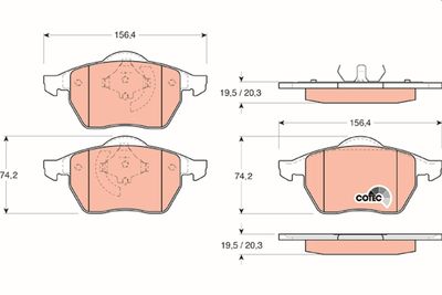 Pastiglie freno anteriore Volkswagen Golf III 1991 1997