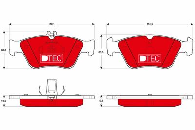 Pastiglie freno dtec anteriore Mercedes-Benz Mercedes benz c-class 199