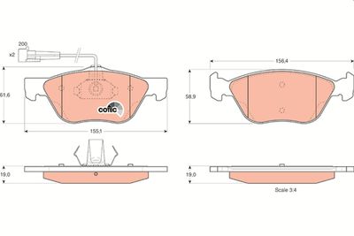 Pastiglie freno anteriore Fiat multipla/marea/156 sportw 1998 2006