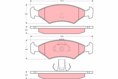 Pastiglie freno anteriore Ford escort IV convertible 1987 1990