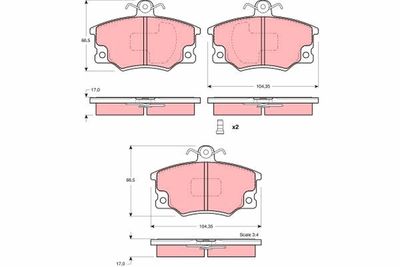 Pastiglie freno anteriore Alfa Romeo 146 1995 1996