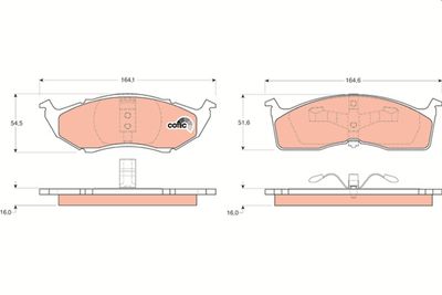 Pastiglie freno anteriore Chrysler voyager II 1995 2001