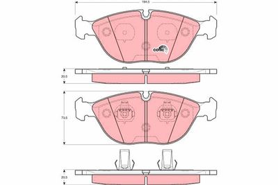 Pastiglie freno anteriore Mercedes e-class estate 1997 2003