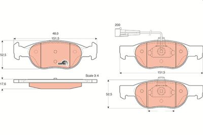 Pastiglie freno anteriore Fiat bravo/brava/marea t.t 2000 2002