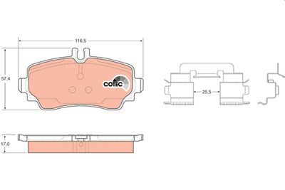 Pastiglie freno anteriore Mercedes a 160/170 1999 2004