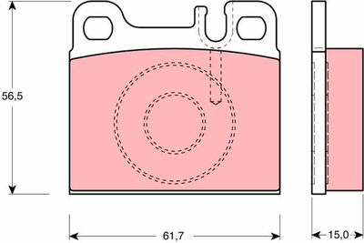 Pastiglie freno posteriore Mercedes s-class 1985 1991