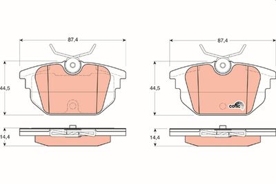 Pastiglie freno posteriore Fiat bravo/marea/145 con ABS 1994 1999