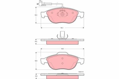 Pastiglie freno anteriore Alfa Romeo ALFA156-164-166-LANCIAKAP 1997 2000