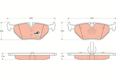 Pastiglie freno posteriore BMW serie 3 con ABS 2002 2005