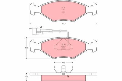 Pastiglie freno anteriore Fiat fiorino t.t 1996 2000