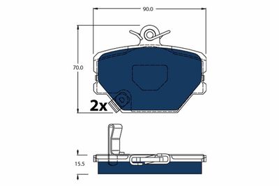 Pastiglie freno electric blue anteriore smart fortwo Coupé