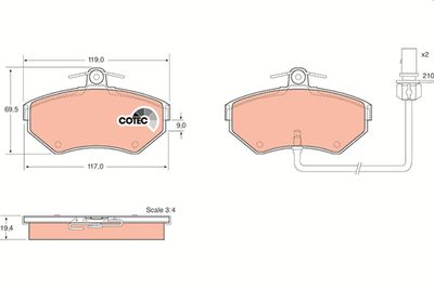 Pastiglie freno anteriore Volkswagen Passat 1998 2000