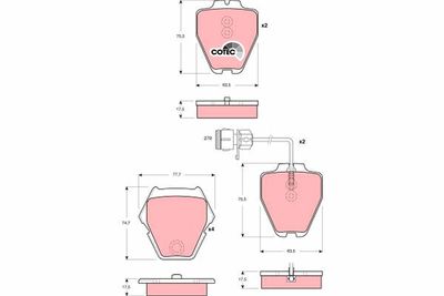 Pastiglie freno anteriore Audi A8 1997 2000