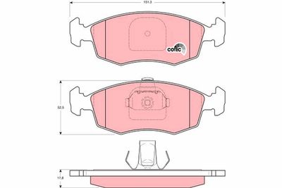 Pastiglie freno anteriore Fiat Punto hgt/palio 2000 ->