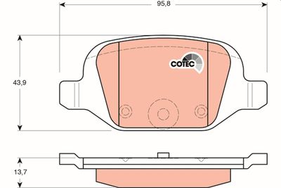 Pastiglie freno posteriore Fiat Panda II/ypsilon 2006 ->