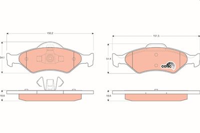 Pastiglie freno anteriore Ford Fiesta IV /ka 1995 2002