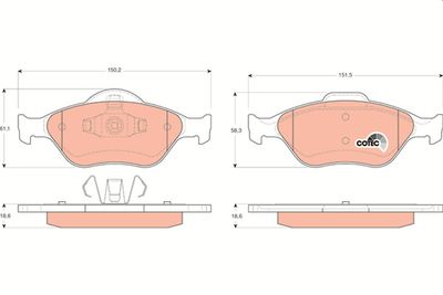 Pastiglie freno anteriore Ford Fiesta /ka/fusion 2002 ->