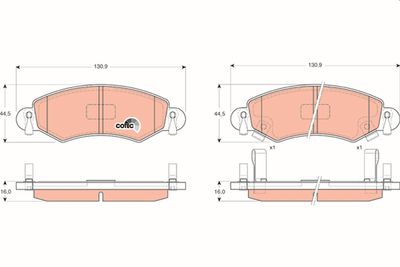 Pastiglie freno anteriore Opel agila t.t /Suzuki w 2003 ->