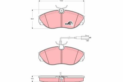 Pastiglie freno anteriore Fiat Ducato 10-14 1998 2001
