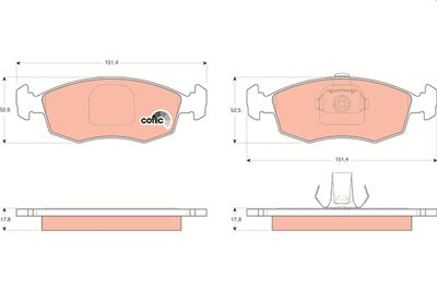 Pastiglie freno anteriore Fiat doblã /palio 2001 ->