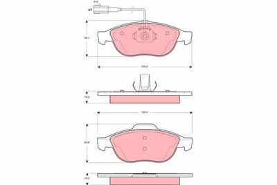 Pastiglie freno anteriore Alfa Romeo 147/156/lybra 1997 2005