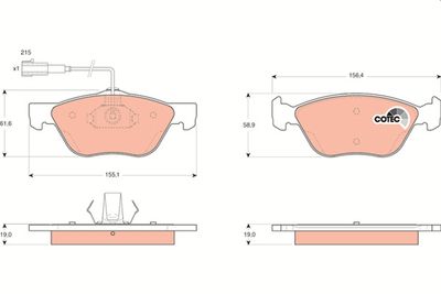 Pastiglie freno anteriore Alfa Romeo 147/156 -Lancia lybra 2003 2006