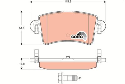 Pastiglie freno posteriore Opel movano box/ interst 2004 ->