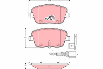 Pastiglie freno anteriore Volkswagen Polo 2001 ->
