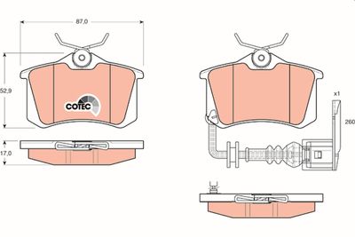 Pastiglie freno posteriore Volkswagen Polo 2002 ->