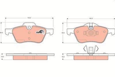 Pastiglie freno anteriore MINI one/cooper 02-> 2003 2005