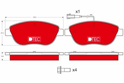 Pastiglie freno dtec anteriore Abarth, Fiat, Lancia Fiat bravo II 2006 >>, br