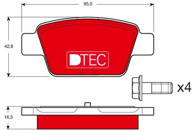 Pastiglie freno dtec posteriore Alfa Romeo, Fiat, la Alfa Romeo mito 2008 >>