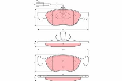 Pastiglie freno anteriore Alfa Romeo 146 1996 2001
