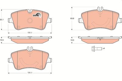 Pastiglie freno anteriore Mercedes clk 2006 ->