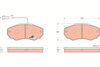 Pastiglie freno anteriore Fiat Ducato/jumper/boxer 1998 2001